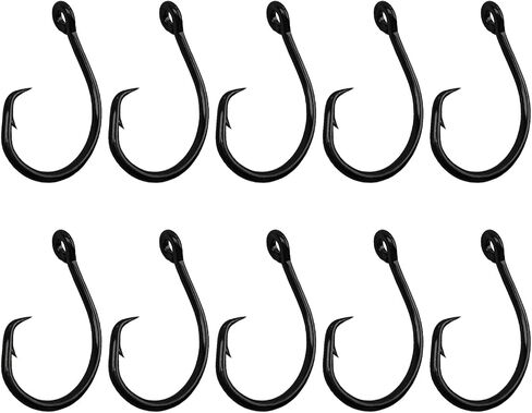 10PCS High-Carbon Steel Circle Hooks Eagle Claw Fishing Hooks, Freshwater and Saltwater Fishing Hooks for Tuna, Catfish, Bass in Saudi Arabia