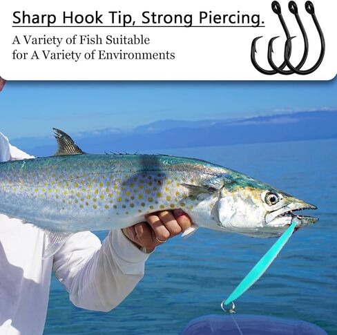10PCS High-Carbon Steel Circle Hooks Eagle Claw Fishing Hooks, Freshwater and Saltwater Fishing Hooks for Tuna, Catfish, Bass in Saudi Arabia