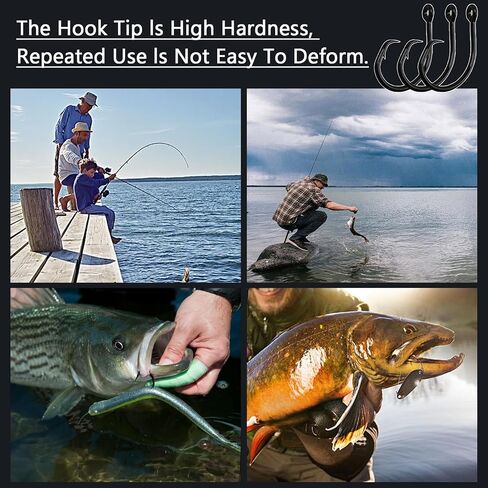 10PCS High-Carbon Steel Circle Hooks Eagle Claw Fishing Hooks, Freshwater and Saltwater Fishing Hooks for Tuna, Catfish, Bass in Saudi Arabia