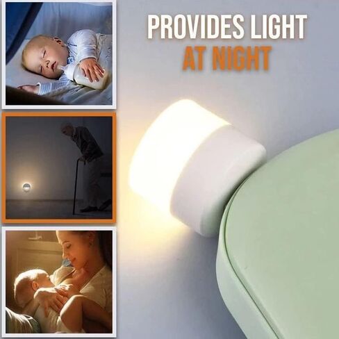 YUANQIAN Plug in LED Night Light Mini USB LED Light مرن USB LED ضوء محيط صغير USB LED ضوء، LED لمبة سيارة محمولة، داخلي، خارجي، قراءة، نوم (16 حزمة، دافئ) in Kuwait