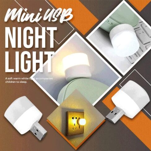 YUANQIAN Plug in LED Night Light Mini USB LED Light مرن USB LED ضوء محيط صغير USB LED ضوء، LED لمبة سيارة محمولة، داخلي، خارجي، قراءة، نوم (16 حزمة، دافئ) in Kuwait