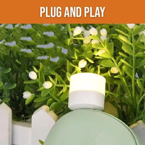 YUANQIAN Plug in LED Night Light Mini USB LED Light مرن USB LED ضوء محيط صغير USB LED ضوء، LED لمبة سيارة محمولة، داخلي، خارجي، قراءة، نوم (16 حزمة، دافئ) in Kuwait