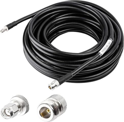 RAIGEN-400 N Type Female to RP-SMA Male - Helium Miner Cable 50ft Low Loss Extension for LoRa Antenna HNT Hotspot Nebra RAK Bobcat Syncrob Sensecap WiFi 4G LTE 10-100ft (50ft N-Female to SMA-Male) in Saudi Arabia