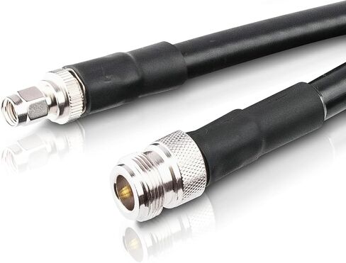 RAIGEN-400 N Type Female to RP-SMA Male - Helium Miner Cable 50ft Low Loss Extension for LoRa Antenna HNT Hotspot Nebra RAK Bobcat Syncrob Sensecap WiFi 4G LTE 10-100ft (50ft N-Female to SMA-Male) in Saudi Arabia