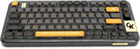 GK GAMAKAY TK75PRO Aluminum Alloy Mechanical Keyboard Gasket Mounted, Hot Swappable KTT Hyacinth Switch 2.4GHz Wireless BT5.0 USB-C 75% Cherry 81 Keys Custom RGB Backlit Gaming Keyboard (Black) in Saudi Arabia