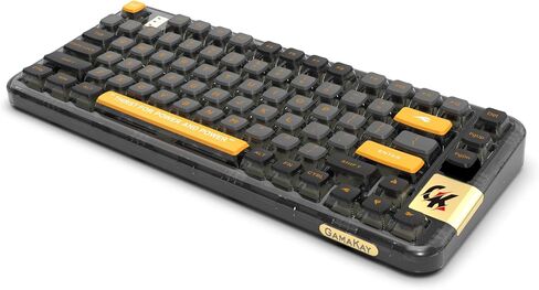 GK GAMAKAY TK75PRO Aluminum Alloy Mechanical Keyboard Gasket Mounted, Hot Swappable KTT Hyacinth Switch 2.4GHz Wireless BT5.0 USB-C 75% Cherry 81 Keys Custom RGB Backlit Gaming Keyboard (Black) in Saudi Arabia