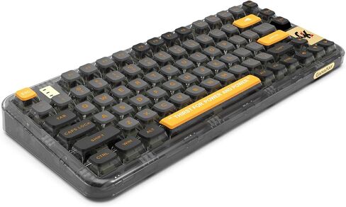 GK GAMAKAY TK75PRO Aluminum Alloy Mechanical Keyboard Gasket Mounted, Hot Swappable KTT Hyacinth Switch 2.4GHz Wireless BT5.0 USB-C 75% Cherry 81 Keys Custom RGB Backlit Gaming Keyboard (Black) in Saudi Arabia