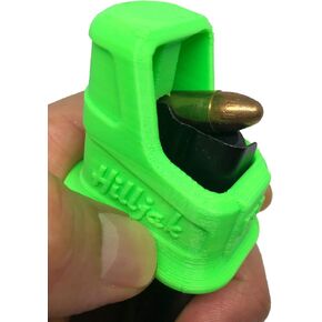 3D Printed Magazine Speed Loader Designed to fit Sig P365, Ruger Max-9, Springfield Hellcat S&W Shield Plus Walther P99C, Canik TP9, Browning Hi Power Quickie Loader QL9P HD3 -Neon Green