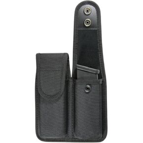 Hero's Pride Ballistic Closed Single/Double Magazine Case, Nylon Magazine Pouch for Duty Belt, Compatible with Most .380, 9mm & 40 Cal for Glock, S&W M&P, Sigma Pistols