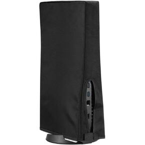 غطاء حماية أفقي مقاوم للغبار لجهاز PS5 Slim، واقي وحدة التحكم في الألعاب، ملحقات غطاء مقاوم للخدش والغبار لجهاز PS5 Slim Console الإصدار الرقمي وإصدار القرص (أسود)