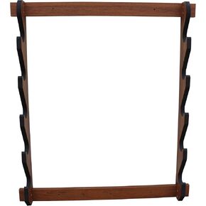 Rush Creek Creations Rifle and Shotgun Indoor Gun Rack for Wall - Stores Rifles, Shotguns, and AR-15 Style Firearms - Great Indoor 5 Gun Wall Mount Storage Display Rack - American Cherry Finish