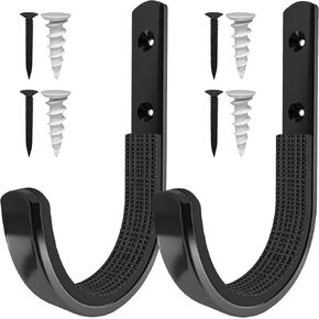 Gun Rack Wall Mount, Horizontal Gun Racks for Wall Metal Shotgun Hangers for Storing Rifles, Shotguns and Bows, Gun Mount Holder Hooks for Wall Storage (Black 3Pairs)