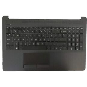 Replacement for HP 15-DA 15-DB 15-DR 15-DA0053WM 15-DA0012DX 15-DA0073WM Trackpad AHS US 15.6" Laptop Upper Case Palmrest Non-Backlit Keyboard Touchpad Assembly Part L20386-001 AP29M000A00 Gray