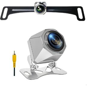 Backup Camera, AHD 1080P Metal Housing 180 Degree Rearview Reversing Back up Camera, Perfect Night Vision IP69 Waterproof Reverse Rear View Camera for Car SUV Vehicle Pickup RV