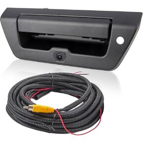 EWAY Tailgate Handle Backup Rear View Camera for Ford F150 2015 2016 2017 Manual Type Reverse Vehicle Backing Night Vision Aftermarket Reversing Cameras for Pickup Truck Black