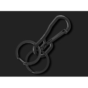 Carabiner Clip Retractable Ring Set Titanium Keychain Quick Release Hooks for Men Women