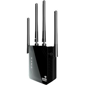 WiFi Extender Signal Booster for Home, WiFi Booster Covers Up to 12880 Sq.ft and 105 Devices, 1200Mbps Wall-Through Strong Internet Booster, Dual Band with Ethernet Port & AP Mode