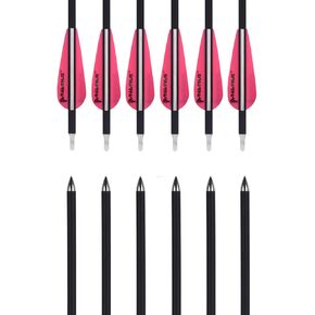 Archery Carbon Arrows 28-Inch Safety Beginner's Target Practice for Compound & Recuve Bow - (Pack of 12)