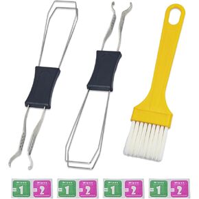 Keycap Puller Switch Pluller with Keyboard Cleaning Brush for Mechanical Keyboard, Stainless Steel Key Removal Tool