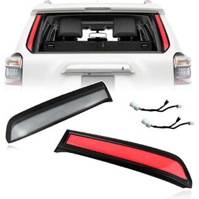 Smoked LED Rear Trunk Pillar Tail Light Column Replacement Compatible with Toyota 4Runner 2014-2023,Functuon as Brake Turn Signal Light Plug and Play