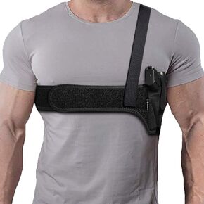 Deep Concealment Shoulder Holster, Universal Underarm Gun Holster for Men and Women, Fits Subcompact and Compact Pistols for S&W Bodyguard, M&P Shield 9mm, Glock 19 26 42 43, Ruger LCP, LC9, Sig P365