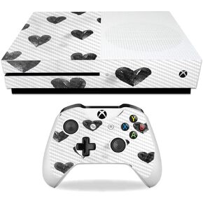 MightySkins Carbon Fiber Skin for Microsoft Xbox One S - Butterflies | Protective, Durable Textured Carbon Fiber Finish | Easy to Apply, Remove, and Change Styles | Made in The USA
