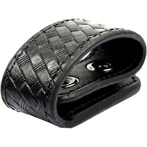 Basketweave Belt Keepers for Police Duty Belt, Law Enforcement Hidden Snap Duty Belt Keepers (4-Pack)