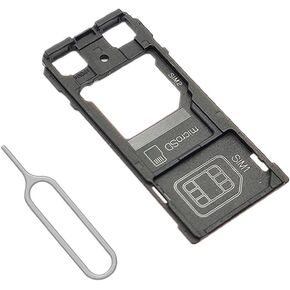 VIESUP for Sony Xperia 5 SIM Card Micro SD Card Tray Holder Replacement with Removed Tools [1 Pack]