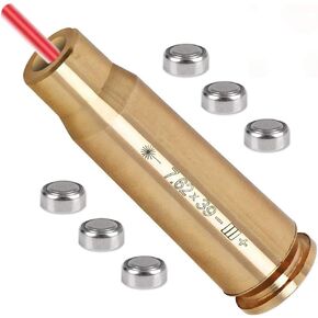 7.62X39MM Red Dot Laser Bore Sight Cal. 7.62X39 Cartridge in-Chamber Red Dot Laser Boresighter with 2 Sets of Batteries