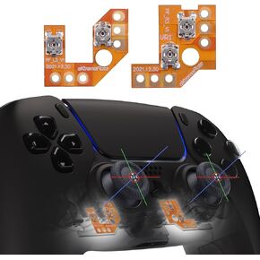 eXtremeRate Drifix Thumbsticks Drift Fix Repair Kit for PS5 Controller BDM-010 BDM-020 BDM-030 BDM-040 BDM-050, Custom Analog Stick Joystick Regulator Circuit Board for PS5 Controller