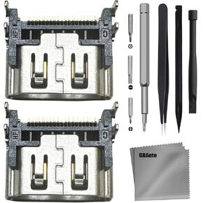 HDMI Port Replacement Compatible with Sony PlayStation 5 PS5 Display Socket Interface Jack Connector Repair Kit - 2 Pack