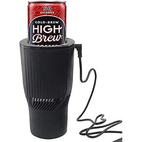 Car Cup Holder 2-in-1 Coffee Warmer Drink Cooler Smart Car Tumbler Holder Gift for Car Lover(12V, Black)