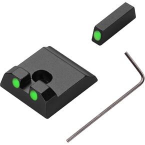Fiber Optic Green Night Sights for Pistol Taurus G2C, PT111, G3, G2, 709, G2S, PT140, and Taurus 740, Taurus G2C Accessories Sights Set