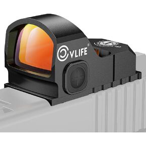 CVLIFE WolfProwl Red Dot Sight for Pistol Compatible with RMR Footprint, 3 MOA Compact Reflex Sight with Adapter Plate for MOS, Motion Awake Pistol Red Dot for RMR Footprint