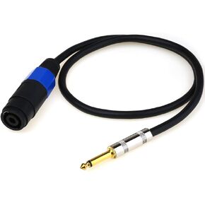 6.35 to NL4MMX -0.5M Audio - 1/4" TS Male to Speakon Adapter Patch Speaker Cable