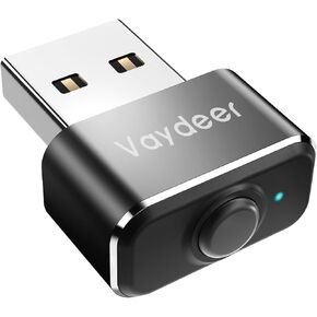 Vaydeer Tiny Mouse Jiggler, T3s Mouse Mover Made of Premium Aluminum Alloy, Longer Life Span, Plug and Play, 100% Undetectable, 3 Natural and Random Tracks, USB Mouse Mover to Boost Your Productivity
