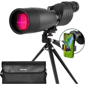 ESSLNB Spotting Scope with Tripod Phone Adapter 25-75 X 70 BAK4 Monocular Telescope Waterproof Compact Spotting Scopes for Target Shooting Hunting Bird Watching