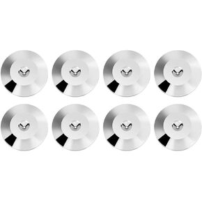 Speaker Spikes, 8PCS Speaker Spikes Subwoofer CD Audio Amplifier HiFi Speaker Turntable Isolator Stand Cone Feet and Base Pad Shockproof Feet Mat 25x4mm for Audio Speaker.(Silver)
