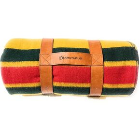 Arcturus Carry Straps for Wool Blankets, Adjustable Eco-Leather Blanket Straps for Travel and Outdoor Use, Water and UV Light Resistant