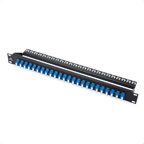 Cable Matters 1U Fiber Patch Panel with 48 Fiber LC to LC OS2 Single Mode Fiber Connectors