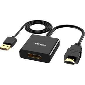 fairikabe HDMI to DisplayPort Adapter 4K 60Hz, HDMI 2.0 to Displayport 1.2 Cable Male to Female, Unidirectional HDMI to Display Port Adapter Compatible with Mac Mini, Raspberry Pi, Xbox, PS4,PS5