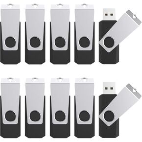 TOPESEL 128GB USB 2.0 Flash Drive Memory Stick Thumb Drive Swivel USB Jump Drive with LED Indicator (Black)
