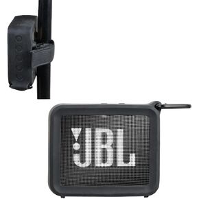 Hermitshell Silicone Carrying Case Replacement for JBL GO2 (Black 2)