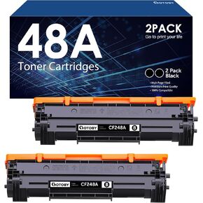 Compatible Toner Cartridge Replacement for HP 48A CF248A Work with Laserjet Pro M15w M15a M16w M16a Toner Laserjet MFP M28w M28a M29w M29a M30w M31w Printer (Black, 2 Pack)