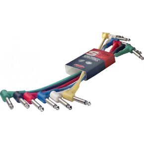 Stagg 2ft. Mono Patch Cables with Moulded Plastic Connectors - L Phone Plug / L Phone Plug
