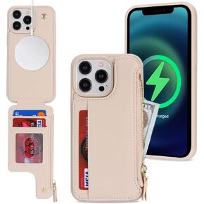 Cavor for iPhone 15 Pro Max Case with Card Holder,for iPhone 15 Pro Max Wallet Case for Women,Compatible with Magsafe Magnetic,Phone Case for iPhone 15 Pro Max Crossbody Case with Strap-Black