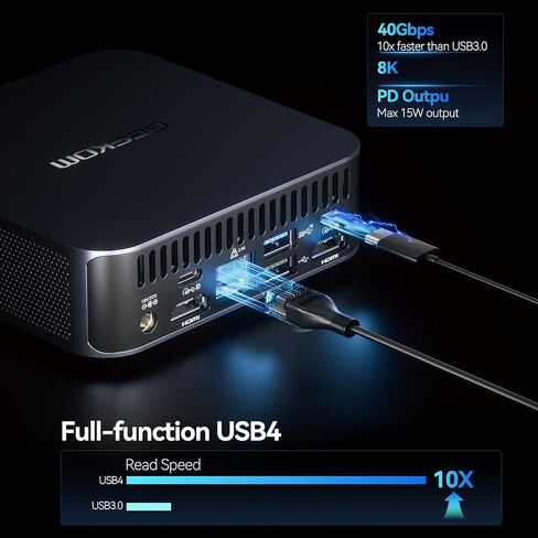 GEEKOM Mini PC GT12 Pro - 12th Gen Intel i7-12650H NUC12 Mini Computers(10 C/16T Up to 4.7GHz) 32GB DDR4/1TB PCIe Gen 4 SSD Windows 11 Pro Support Wi-Fi 6E/Bluetooth 5.2/USB 4.0/2.5G LAN/8K in Saudi Arabia
