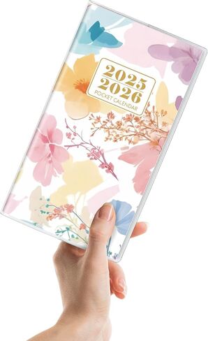 2025-2026 Pocket Planner/Calendar, Floral Monthly Planner 2024-2026 - 6.7" x 3.7" - Runs from November 2024 Until December 2026, 2025 Pocket Planner with PVC Cover for Planning in Kuwait