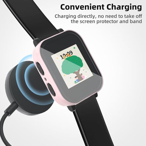 SimpleThings Compatible with Gabb Watch 3e/ 3 Screen Protector, 3Pack HD Clear Tempered Glass Screen Protector & Hard PC Protective Bumper for Boys Girls (Teal+Purple+SandPink) in Kuwait