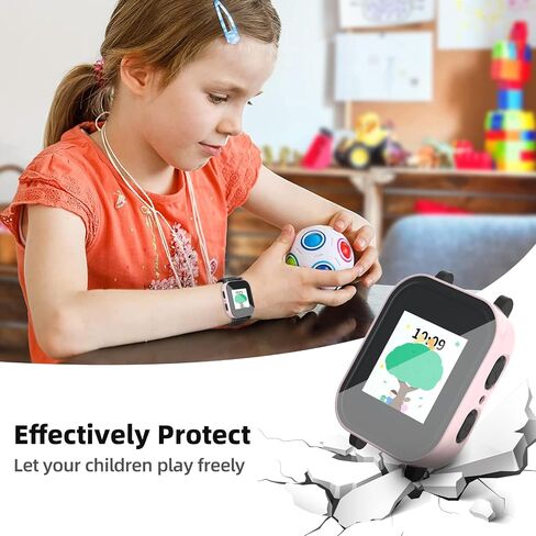 SimpleThings Compatible with Gabb Watch 3e/ 3 Screen Protector, 3Pack HD Clear Tempered Glass Screen Protector & Hard PC Protective Bumper for Boys Girls (Teal+Purple+SandPink) in Kuwait